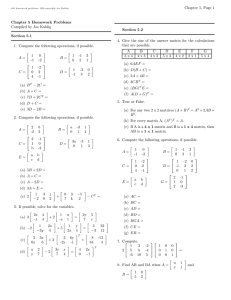 Chapter 5, Page 1 Chapter 5 Homework Problems Compiled by Joe Kahlig