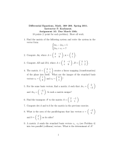 Diﬀerential Equations, Math. 308–200. Spring 2011. Instructor P. Kuchment.