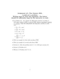 Assignment #1. Due January 28th. 1 point per a problem.