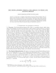 THE CHOWLA-SELBERG FORMULA FOR ABELIAN CM FIELDS AND FALTINGS HEIGHTS
