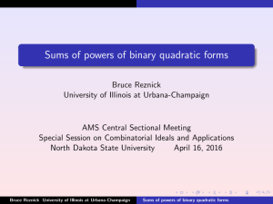 Sums of powers of binary quadratic forms