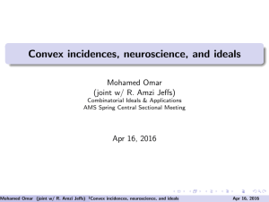 Convex incidences, neuroscience, and ideals Mohamed Omar (joint w/ R. Amzi Jeffs)
