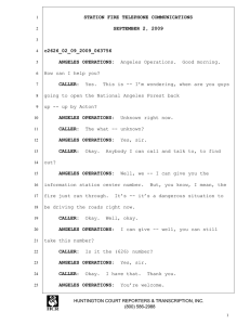 STATION FIRE TELEPHONE COMMUNICATIONS SEPTEMBER 2, 2009 c2626_02_09_2009_063756