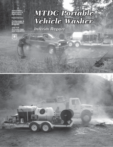 MTDC Portable Vehicle Washer Interim Report Agriculture