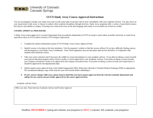 UCCS Study Away Course Approval Instructions
