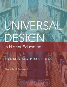 UNIVERSAL DESIGN  in Higher Education