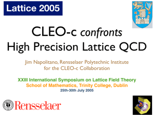 CLEO-c confronts High Precision Lattice QCD Lattice 2005