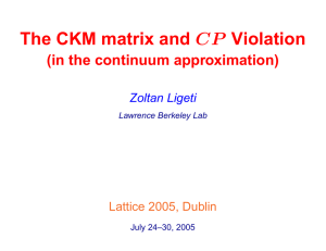 The CKM matrix and Violation CP (in the continuum approximation)