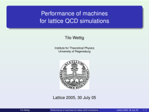 Performance of machines for lattice QCD simulations Tilo Wettig