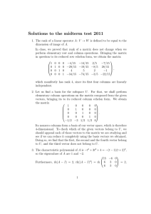 Solutions to the midterm test 2011