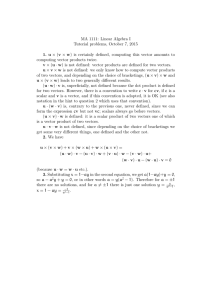 MA 1111: Linear Algebra I Tutorial problems, October 7, 2015