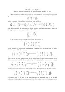 MA 1111: Linear Algebra I