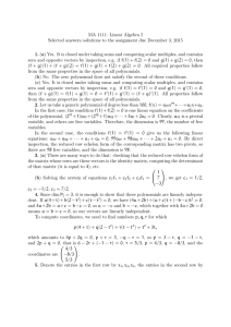 MA 1111: Linear Algebra I