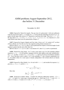 AMM problems August-September 2012, due before 31 December November 14, 2012