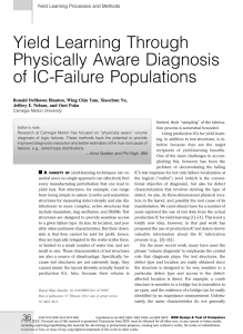 Yield Learning Through Physically Aware Diagnosis of IC-Failure Populations