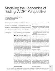 Modeling the Economics of Testing: A DFT Perspective