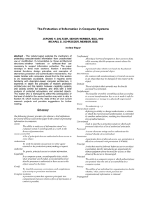 Abstract protecting computer-stored information from unauthorized Confinement