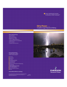 Dirty Power . . . Power Switching &amp; Controls Business-Critical Continuity™