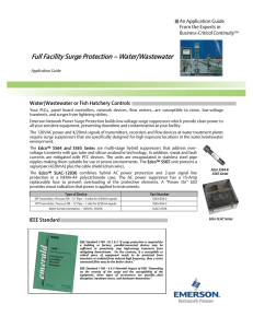 Full Facility Surge Protection – Water/Wastewater  An Application Guide