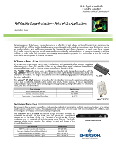 Full Facility Surge Protection – Point of Use Applications