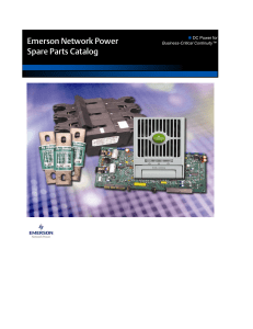 Emerson Network Power Spare Parts Catalog DC  Power for 