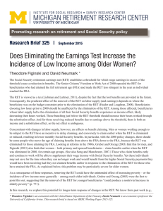 Does Eliminating the Earnings Test Increase the