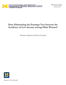 Does Eliminating the Earnings Test Increase the Working Paper