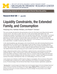 Liquidity Constraints, the Extended Family, and Consumption