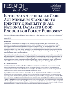 Is the 2010 Affordable Care Act Minimum Standard to National Datasets Good