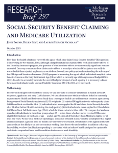 Social Security Benefit Claiming and Medicare Utilization