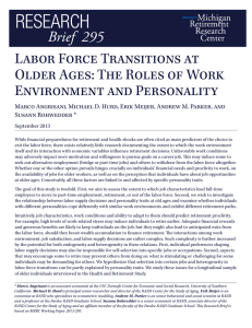 Labor Force Transitions at Older Ages: The Roles of Work