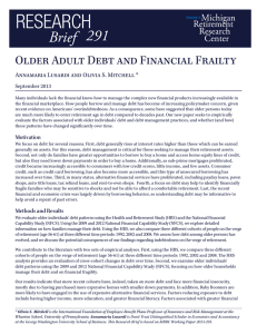 Older Adult Debt and Financial Frailty