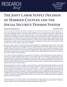 ReseaRch Brief The Joint Labor Supply Decision of Married Couples and the