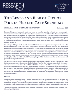 ReseaRch The Level and Risk of Out-of- Pocket Health Care Spending Brief