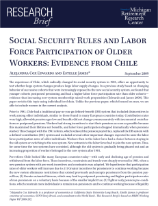 ReseaRch Brief Social Security Rules and Labor Force Participation of Older
