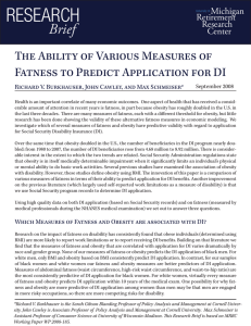 RESEARCH Brief The Ability of Various Measures of