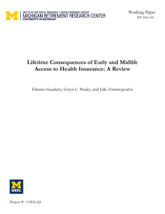 Lifetime Consequences of Early and Midlife Working Paper