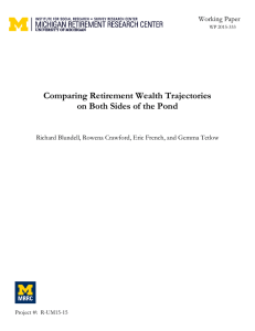 Comparing Retirement Wealth Trajectories on Both Sides of the Pond Working Paper