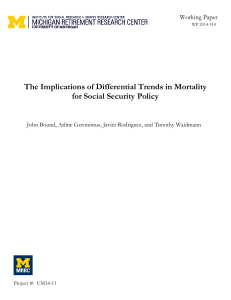 The Implications of Differential Trends in Mortality for Social Security Policy