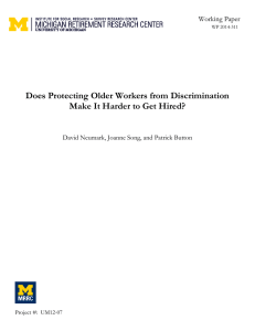 Does Protecting Older Workers from Discrimination Working Paper