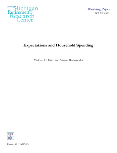 Expectations and Household Spending Working Paper M R R C
