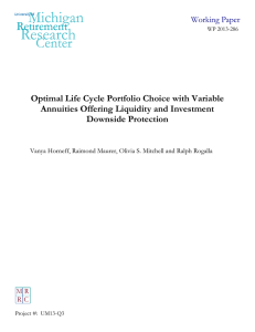 Optimal Life Cycle Portfolio Choice with Variable Downside Protection