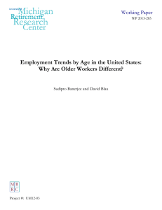 Employment Trends by Age in the United States: Working Paper M R
