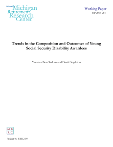 Trends in the Composition and Outcomes of Young Working Paper M R