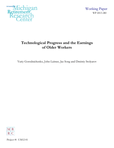 Technological Progress and the Earnings of Older Workers Working Paper