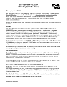 OHIO NORTHERN UNIVERSITY ONU Safety Committee Minutes