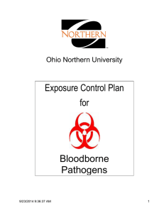 Exposure Control Plan for Bloodborne