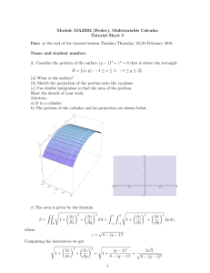Module MA2E02 (Frolov), Multivariable Calculus Tutorial Sheet 5
