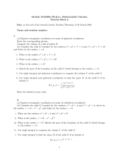 Module MA2E02 (Frolov), Multivariable Calculus Tutorial Sheet 6
