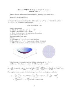 Module MA2E02 (Frolov), Multivariable Calculus Tutorial Sheet 8